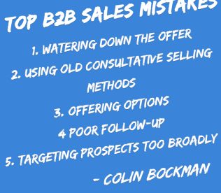 The 5 Problems For Most B2B Salespeople – Top Selling Mistakes B2B