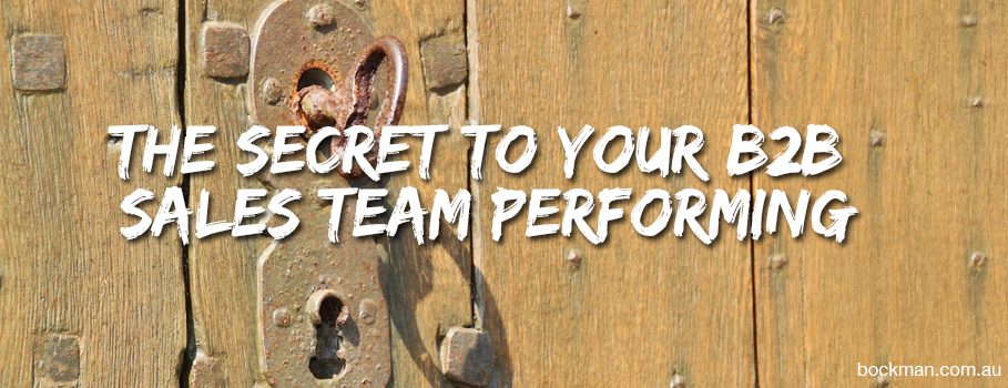 The secret to your B2B Sales Team performing!